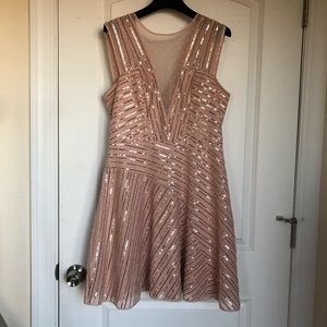 BCBGMAXAZRIA Size 10 Fit & Flare Sequence Dress